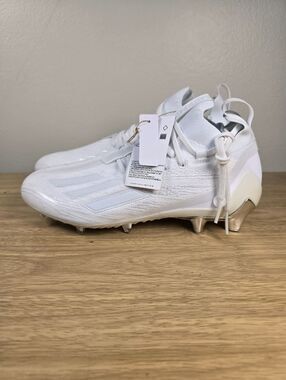 Adidas Adizero Primeknit Football Cleats White Silver Metallic Men’s Sizes